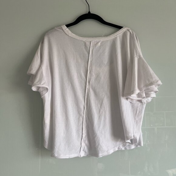 We The Free T-Shirt Bundle (2) Oversized Black Curved Hem Tee & White Cropped S - Picture 7 of 9